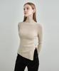 MONGDOL Half Neck Slit Ribbed Knit Mdkt121_5 Colors