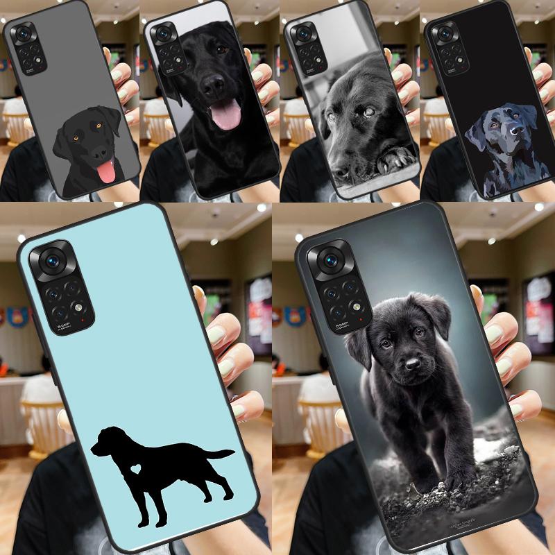 Black Labrador Dog Case For Xiaomi Redmi Note 12 8 9 10 11 Pro Note 12S 11S 10S 9S Redmi 10C 10A 9C 12C Cover