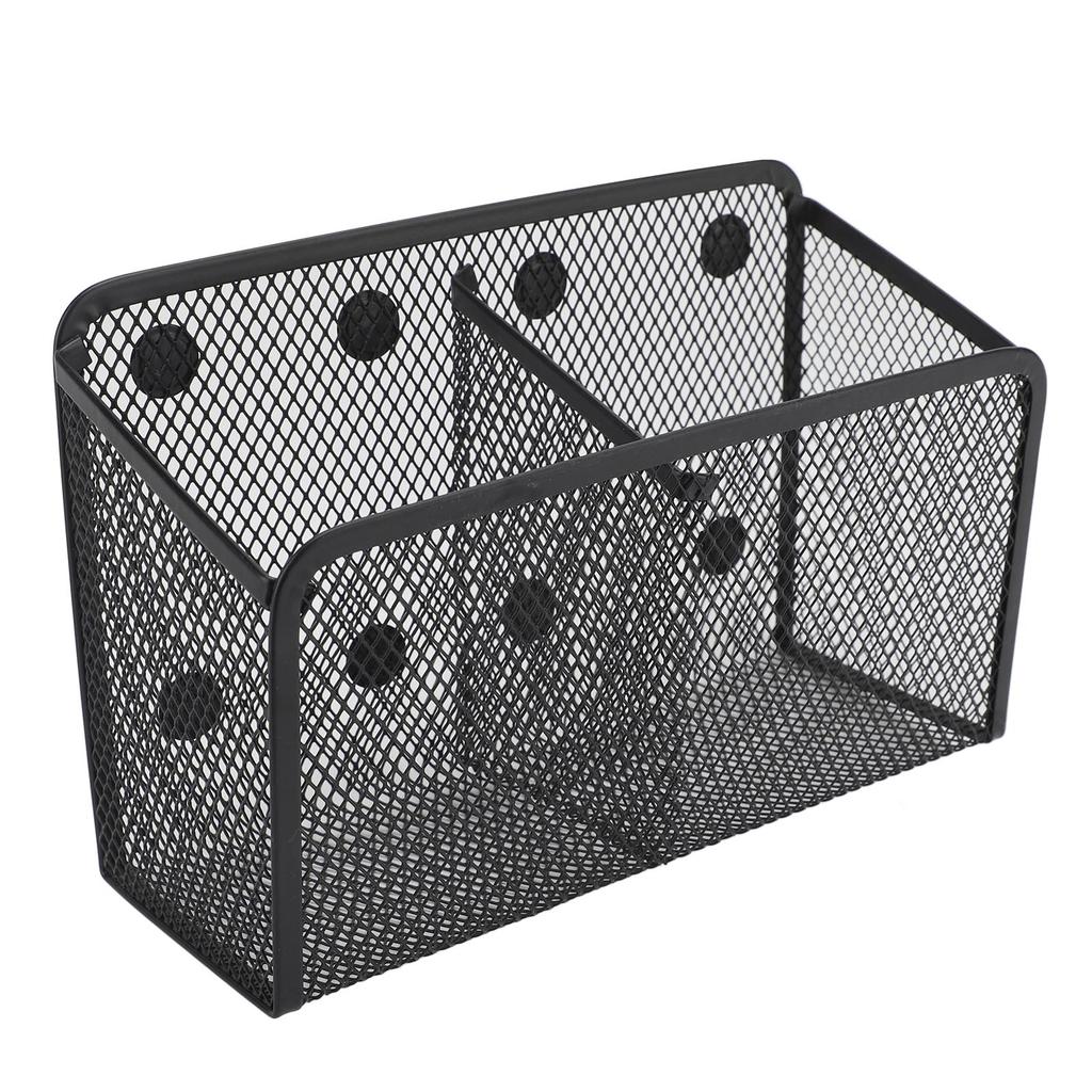 Magnetic Pen Holder Multifunctional Large Capacity Metal Mesh Pencil Cup Holder for Cabinet Dry Erase Board
