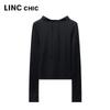 Jin Yujie Women's 100% Merino Wool Hooded Knit Sweater
