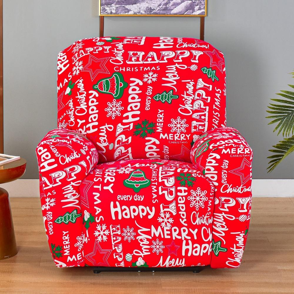 Elastic All-inclusive Sofa Recliner Cover, Printed Four-season Universal Function Single Sofa Cover