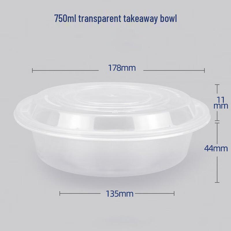 Disposable Clear Plastic Round Bowls