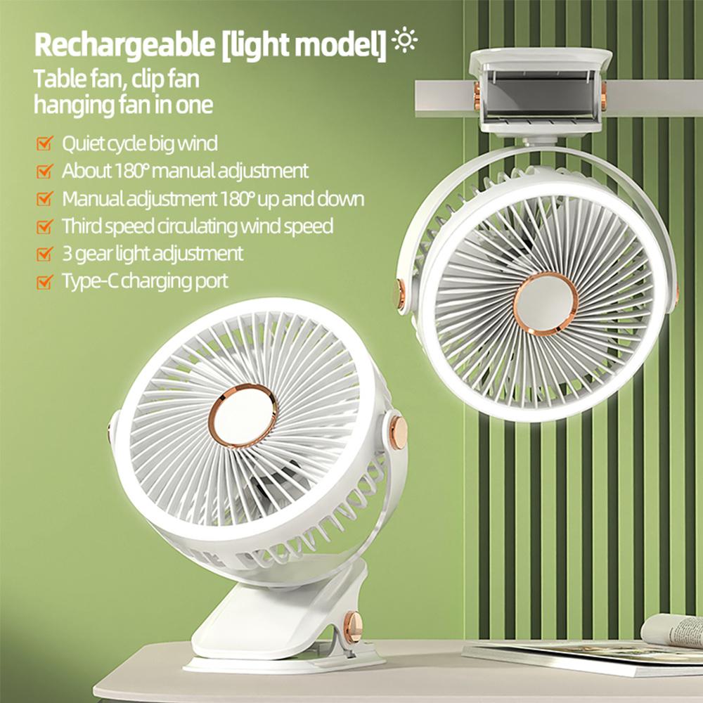 

Мини-вентилятор с зажимом, тихий настольный электрический вентилятор, перезаряжаемый от USB, студенческий портативный настольный вентилятор для кемпинга, небольшой охлаждающий вентилятор белый