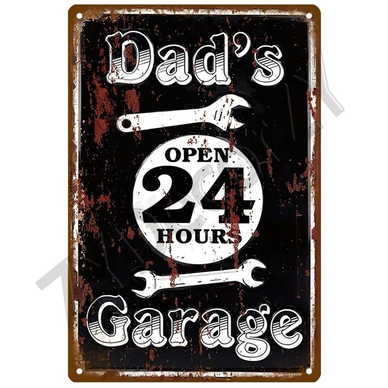 Garage Metal Sign House Plaque Metal Poster Tin Sign Plate Wall Posters Vintage Retro Aesthetic Room Decor Wall Art Decoration
