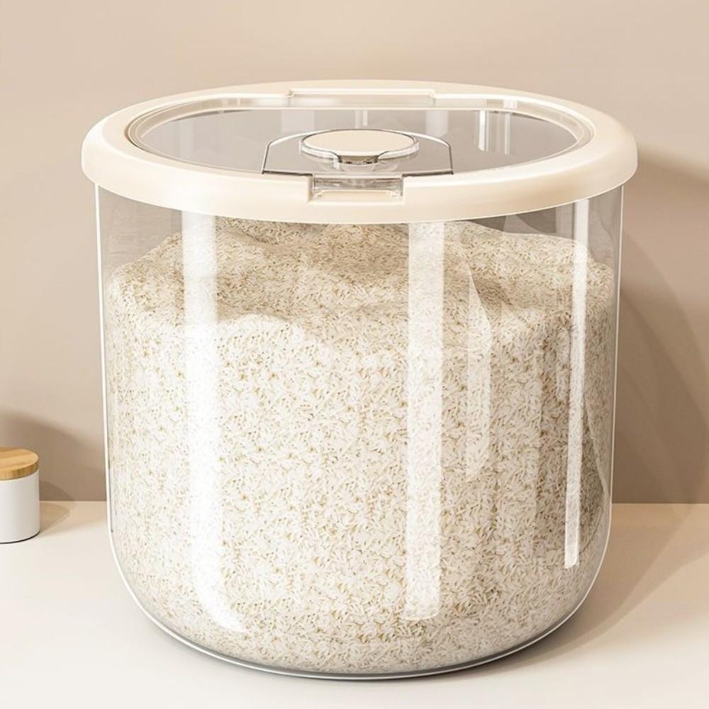 Moisture-proof Kitchen Storage Bin Clear Airtight Storage Bucket New Grain Storage Bin Home Use