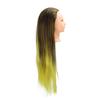 Hair Braiding Head Simulation Compact Hairdressing Mannequin Head with Ink Yellow Hair for Hairdresser
