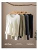 2025 Autumn/Winter 100% Cashmere Slim-fit Ribbed U-neck Striped Base Layer Knitwear