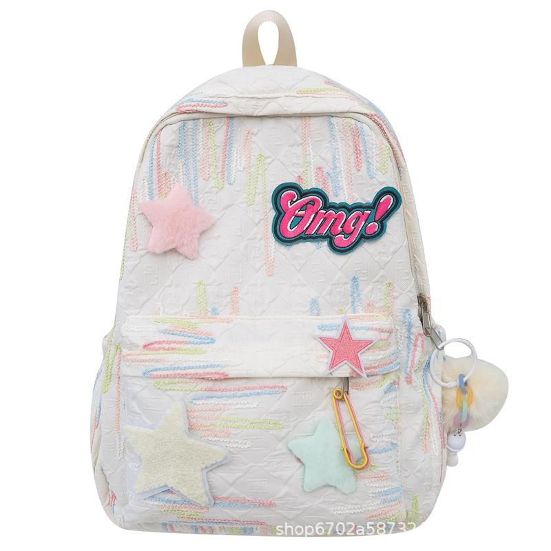 High-value backpack female junior high school schoolbag new fashion college student niche mini backpack
