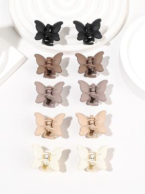 10 Mini-Schmetterlingshaarspangen, bunte Haarspangen-Accessoires für Mädchen und Frauen mit dünnem und mitteldickem Haar.