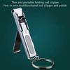 1Pc Ultra-Thin For Manicure Salon Nail Clippers Collapsible Portable Travel Fingernail Keychain Nail Scissors Cutter Stainless