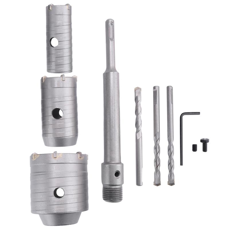 AB34-SDS Plus Bohrer für Schlagbohrmaschine Wandlochbohrer Set Hohlziegelwand Beton Klimaanlage Wasserleitungsloch Bohrer