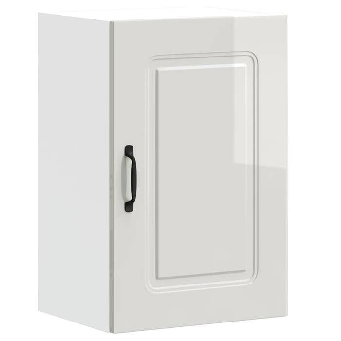 VidaXL Wall-mounted Kitchen Cabinet Kalmar Glossy White Engineered Wood, Wall-mounted Kitchen Furniture, Cabinet for Wall 853549