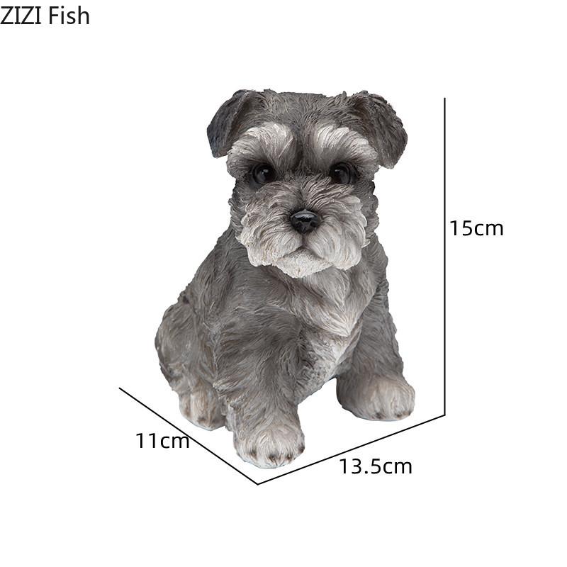 Simulovaný model psa, kreativní pryskyřičná socha psa, dekorace do ložnice, dekorace na stůl, bytové dekorace, doplňky, dárek k narozeninám