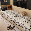 New Sofa Cushion Four Seasons Universal Fixed Non-Slip Light Luxury High-End Straight Row Leather Sofa Cover Cushion