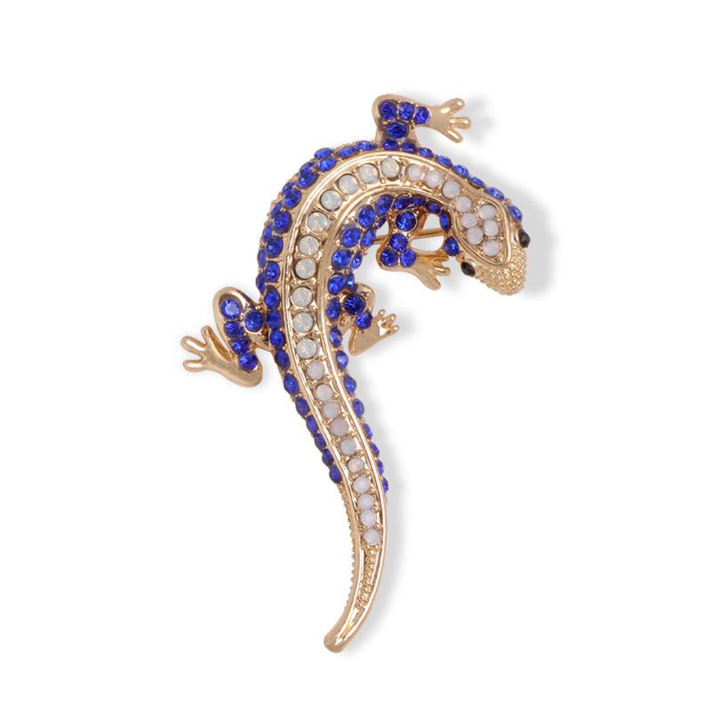 Lizard Diamond Brooch Metal Brooch Animal Rhinestone Brooch Clothing Accessories Fashion Pin