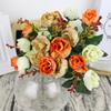 1 Bouquet 21 Head Artificial Rose Silk Flower Leaf Home Party Wedding Decor