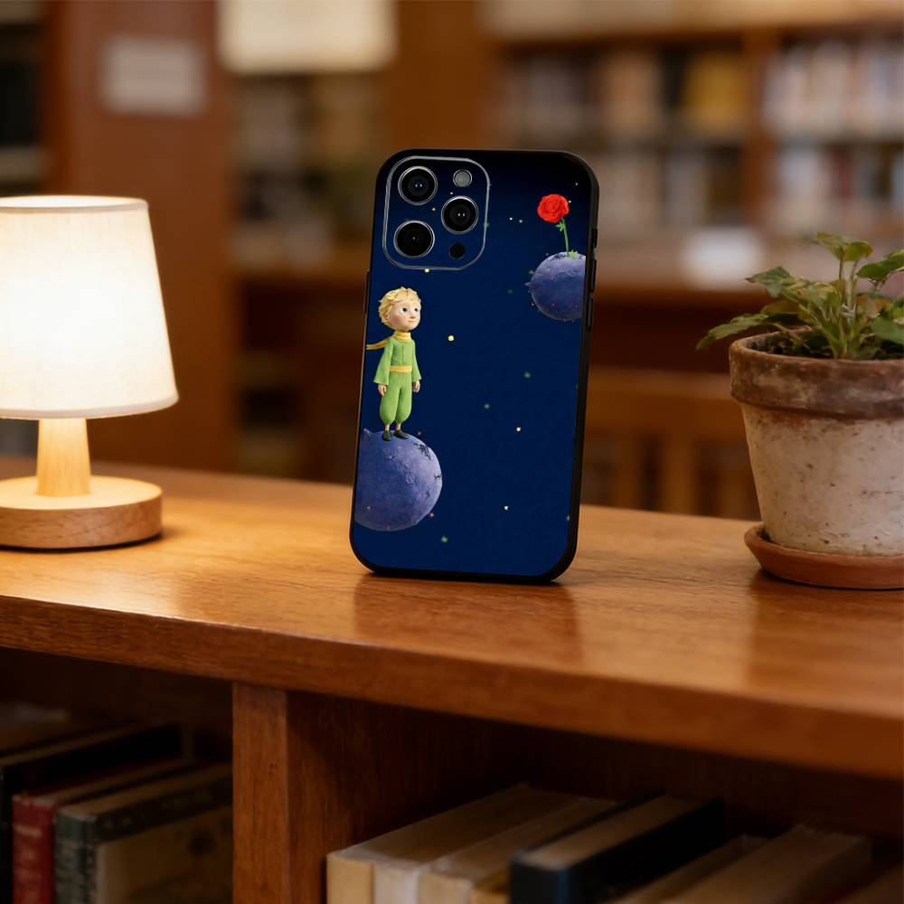 The Little Prince Phone Case For iPhone 17, 16,15,14,13,12,11 Plus,Pro Max, Others Soft Black Cover