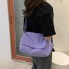 Korean Style Lightweight Shoulder Bag Solid Color Simple Square Bag Sweet Canvas Bag  Girls