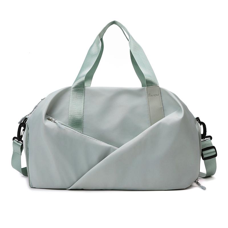 Women's Sports Gym Bag with Shoe Compartment, Wet/Dry Separation, Water-Repellent Oxford Cloth, Ideal for Yoga, Swimming, and Travel.