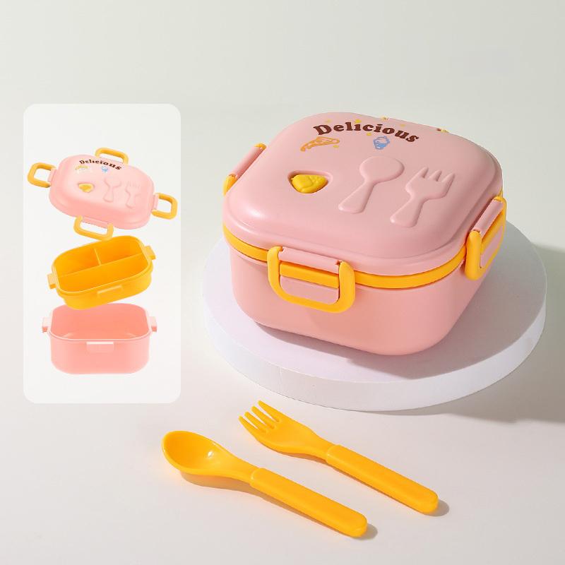 

Cartoon Double-Layer Lunch Box Microwaveable Insulated Lunch Box Japanese Lunch Box Heating Portable Sealed Lunch Box