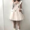 Summer great looking fairy tulle princess doll dress small French sweet dress female polyester