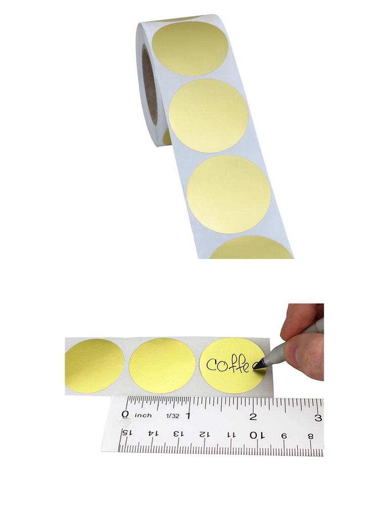 500 Gold Round Stickers - 2.5cm Self-Adhesive Sealing Labels for Gift Packaging and DIY Decorations