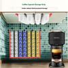 Adhesive Coffee Pods Holders Wall Mount PVC Materials Space Efficient Storage Rack Suitable With Various Brands Easy Installation No Damage To Front