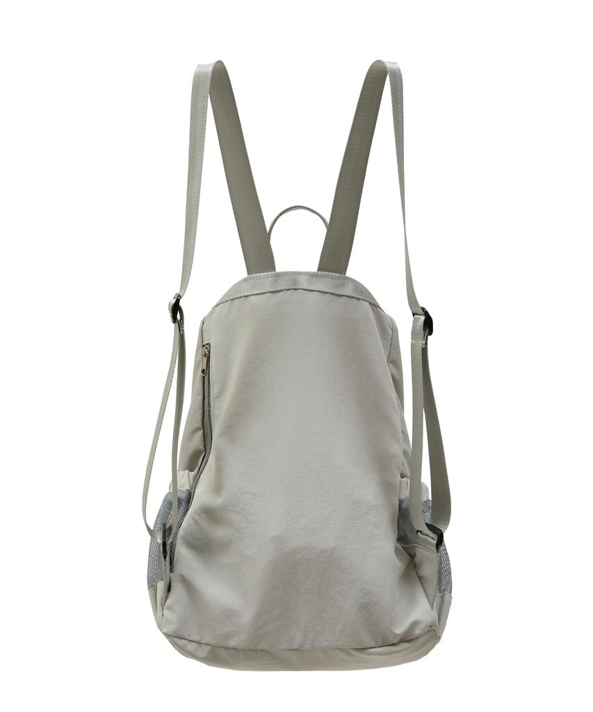 Waikei Beaded Nylon String Backpack Grey