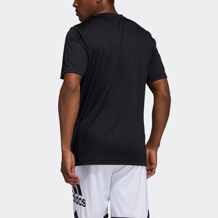 Adidas Bos Hoops Tee Round Neck Short Sleeve Men Tops Black GN7265