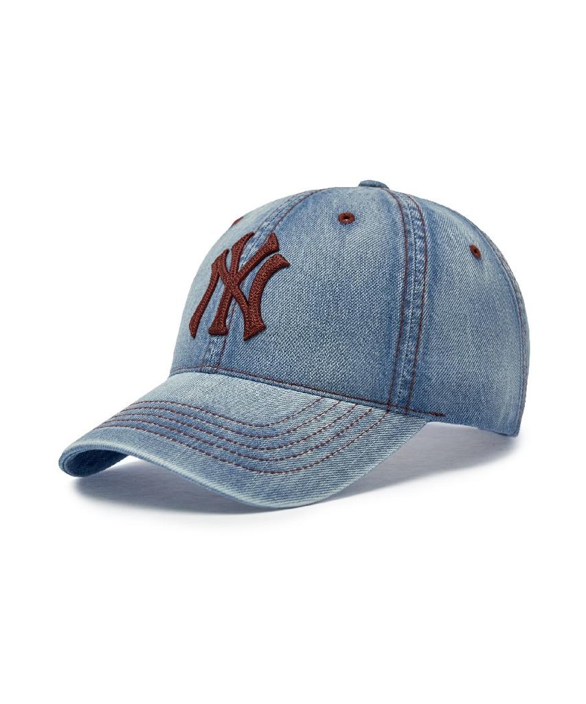 Emelbi Basic Denim Unstructured Ball Cap Ny (L.Blue)