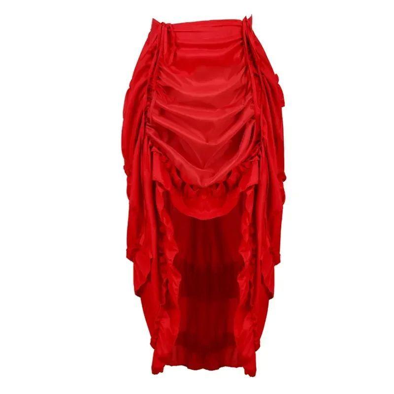 

Irregular and Versatile Half Skirt Corset Irregular Women s All-Match Skirt Red 4XL