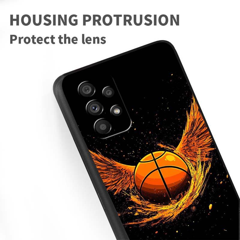 Sports basketball cool Case For Samsung A41 A35 A34 A33 A32 A25 A24 A23 A21s A06 A05 A04 A03 Note 10 20 Ultra 5G Black