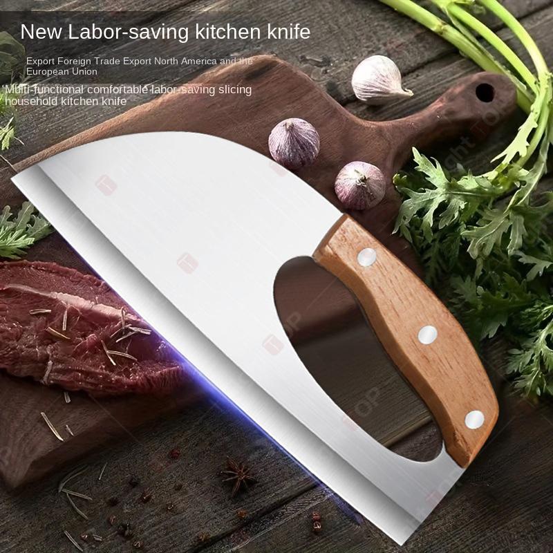 WXCOO Meat Cleaver Knife Kitchen Chef for Vegeable Meat Cutting Chopper Stainless Steel Effort Saving Kitchen Knife Accessories