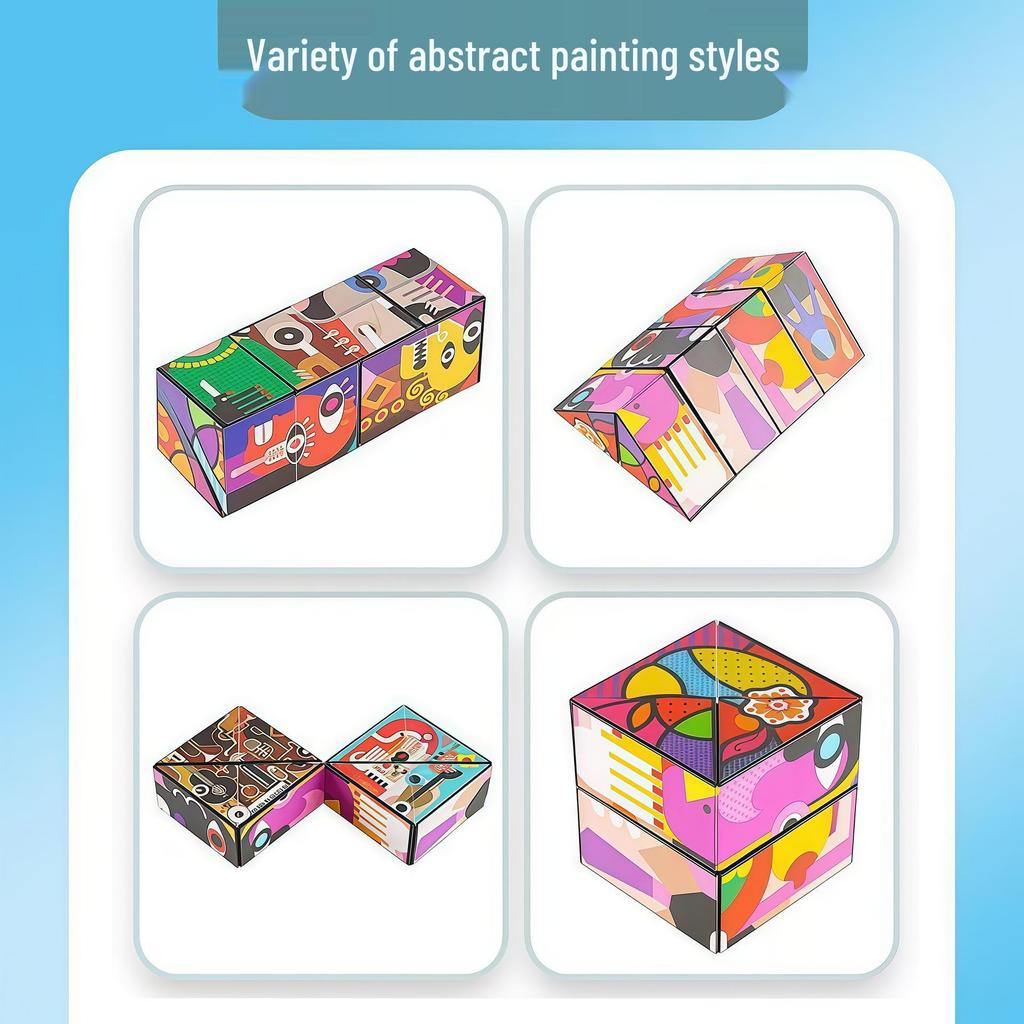 3D Geometric Magnetic Rubik's Cube: Endless Puzzle Toy for Kids' Cognitive Development