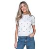 Winter Polka Dot Knit Sweater - Women's Short Sleeve Round Neck European American Fashion