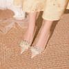 Fashion Shiny Crystal Buckle Luxury Wedding Shoes Women 2024 New Slip On High Heels Pumps Woman Pointed Toe Thin Heeled Party Shoes