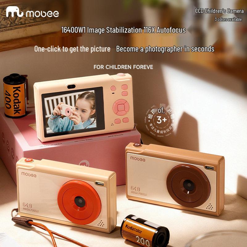 Mobee Retro CCD Kids' Digital HD Camera – Perfect Toy Gift for Boys & Girls.