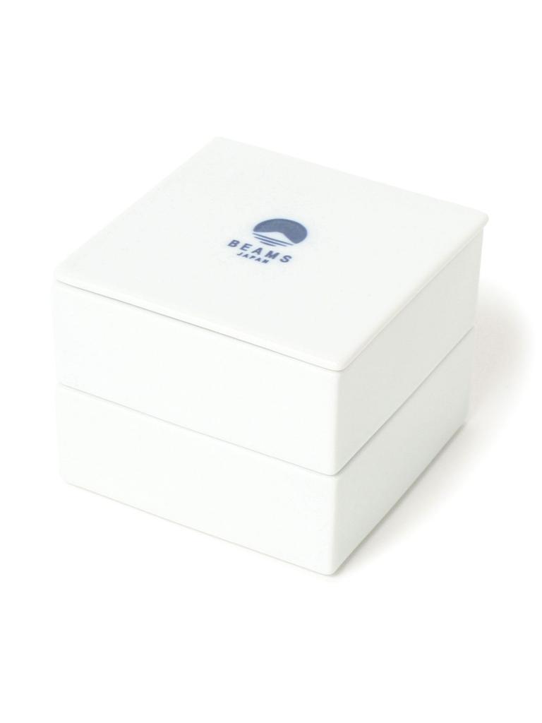 Beams Japan Kitchen Supplies [Special Order] Horie Touki Hasami Ware Two-Tiered Lunch Box, Medium, White