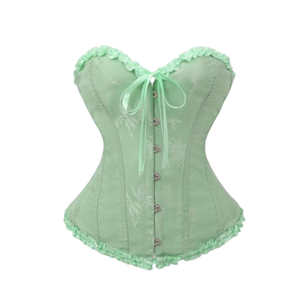 Women's Corset Top with Lace-Up Front Bustier Shapewear for Daily Wear