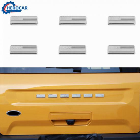 

6x Rear Grille Letters Cover Decor Trim Molding Cap For Ford Bronco Sport 21+ US