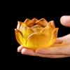 Glas Lotus Wasserversorgungstasse Haushalt Opfergaben Zubehör Buddhistischer Tempel Utensilien Bereitstellung von Gläsern und Weingläsern Feng Shui
