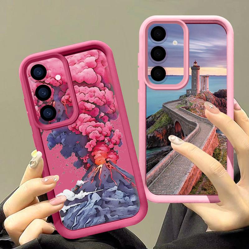 Mountain Road Print Case For Samsung A57 A37 A27 A17 S26 Ultra S25 FE A56 A36 A26 A16 A55 A35 A25 A15 A54 5G S21 S22 S23 S24 Plus Shockproof Cover