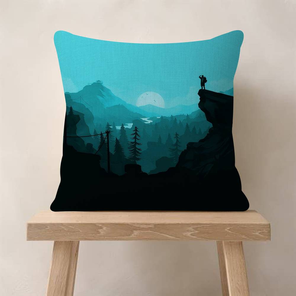Firewatch Moon Mountain Forest Pillow Anime Pillow Sofa Bed Head Pillow Cover Cushion Cover Fashion