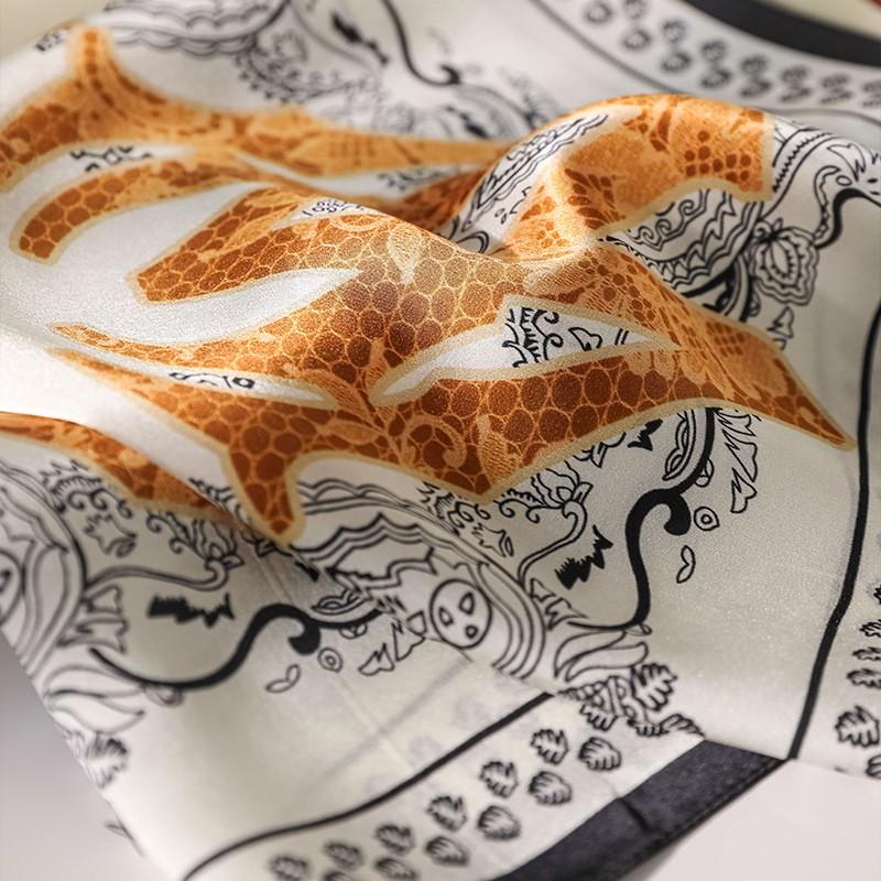 100% Pure Silk Square Scarf Fashionable Lightweight Neckwear Women