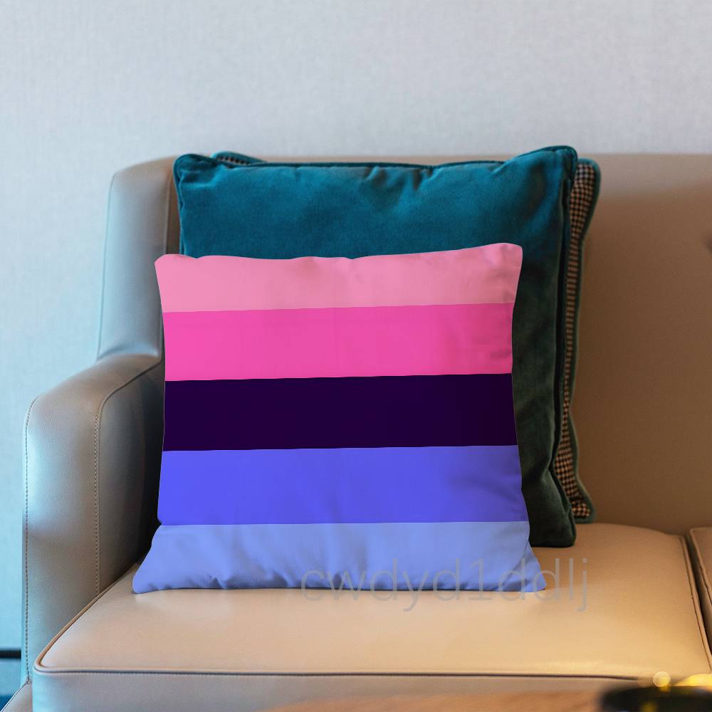 Lgbtq Flags Lesbian Pillow Case Short Plush Sofa Decorative Gift Home Double-sided Printing Cushio