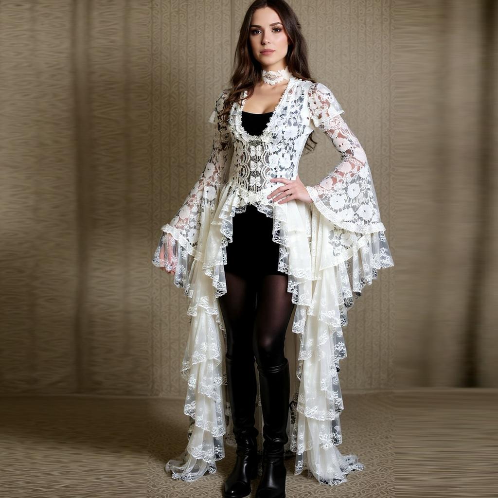 Vintage Halloween Středověký renesanční Cosplay Kostýmy Šaty Ženy Gotický Krajkový Bandáž Černé Maškarní šaty Maxi šaty Vestidos