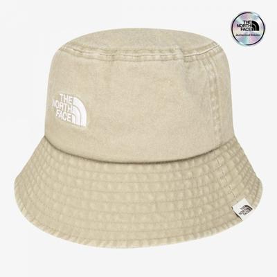 The North Face White Label Logo Bucket Hat Beige   Ne3hs00m