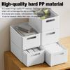 2Pcs Retractable Storage Box with Handles Drawer Organizer Plastic Drawer Storage Box Multifunctional Organizer and Storage Bins