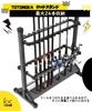TOTOMOKA Rod Stand, Fishing Rod Stand, Rod Holder, Fishing Rod Storage, with Casters, Holds 24 Rods, Aluminum, Easy Assembly (Gunmetal Gray)