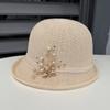 New dome shows washbasin hat temperament elegant crimped fashion hat spring and summer women's travel sun protection hat
